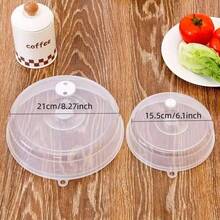 2pcs Microwave Food Cover, Bowl Lid, Transparent Plastic Covers, Suitable For Kitchen Use, Keeps Food Fresh - Clear - View 3