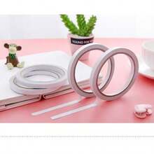 0.8cm White Transparent Double-Sided High Viscosity Adhesive Tape, 12m/Roll, 2 Rolls/Pack, For Students And Office DIY - White - View 4