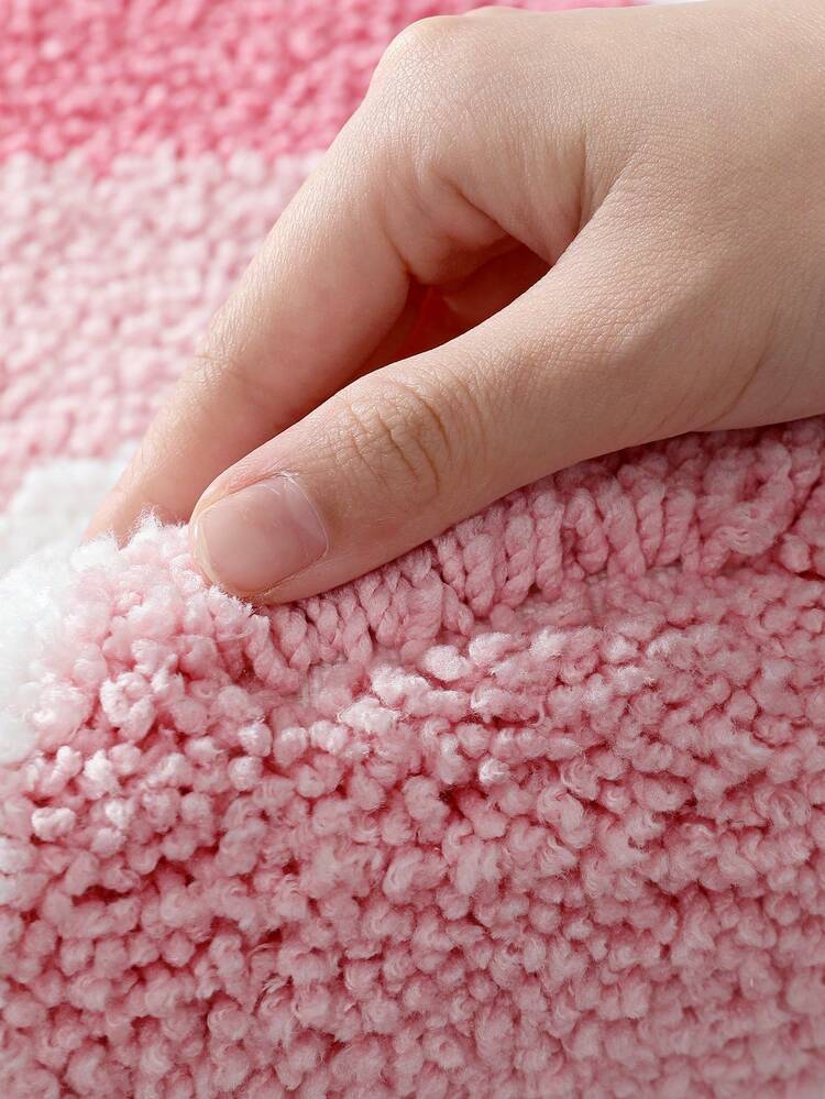 1 pieza Alfombra de baño, Alfombra de baño con forma de corazón esponjosa en rojo para el Día de San Valentín + Adecuada para baño, cocina, exterior, interior, pasillo, dormitorio, sala de estar, mesita de noche, lavable a máquina, fácil de limpiar, base antideslizante, esencial para dormitorio y baño, decoración navideña para el Día de San Valentín, alfombra de decoración de baño, accesorios de baño, conjunto de decoración de habitación - Multicolor - Añade 6