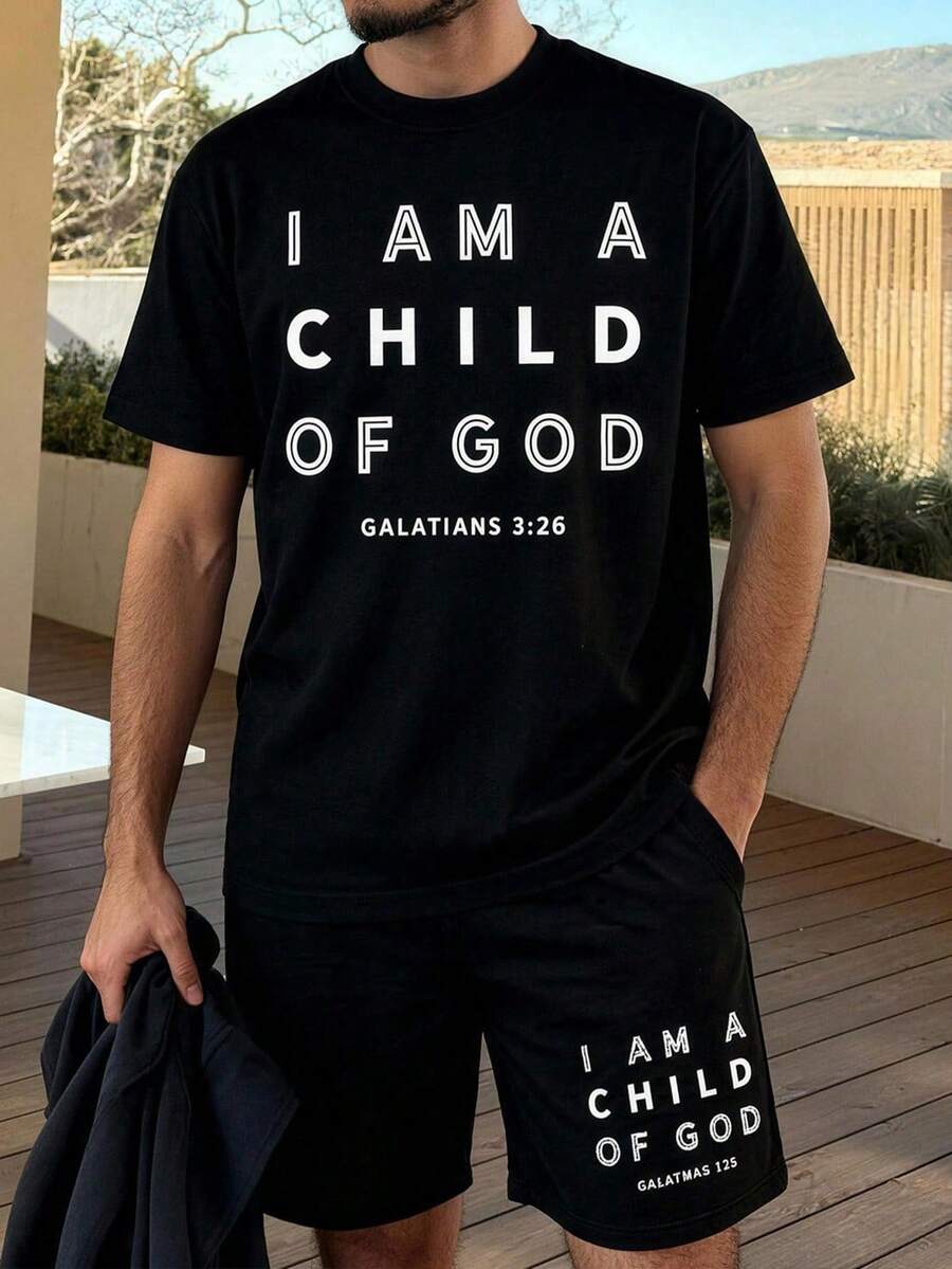 Teen Boy Loose Plus Size Cartoon Printed Short Sleeve T-Shirt And Shorts Set,Suit Is Suitable For Spring And Summer Wear.Suitable For Casual Outdoor Sports Wear For Vacations