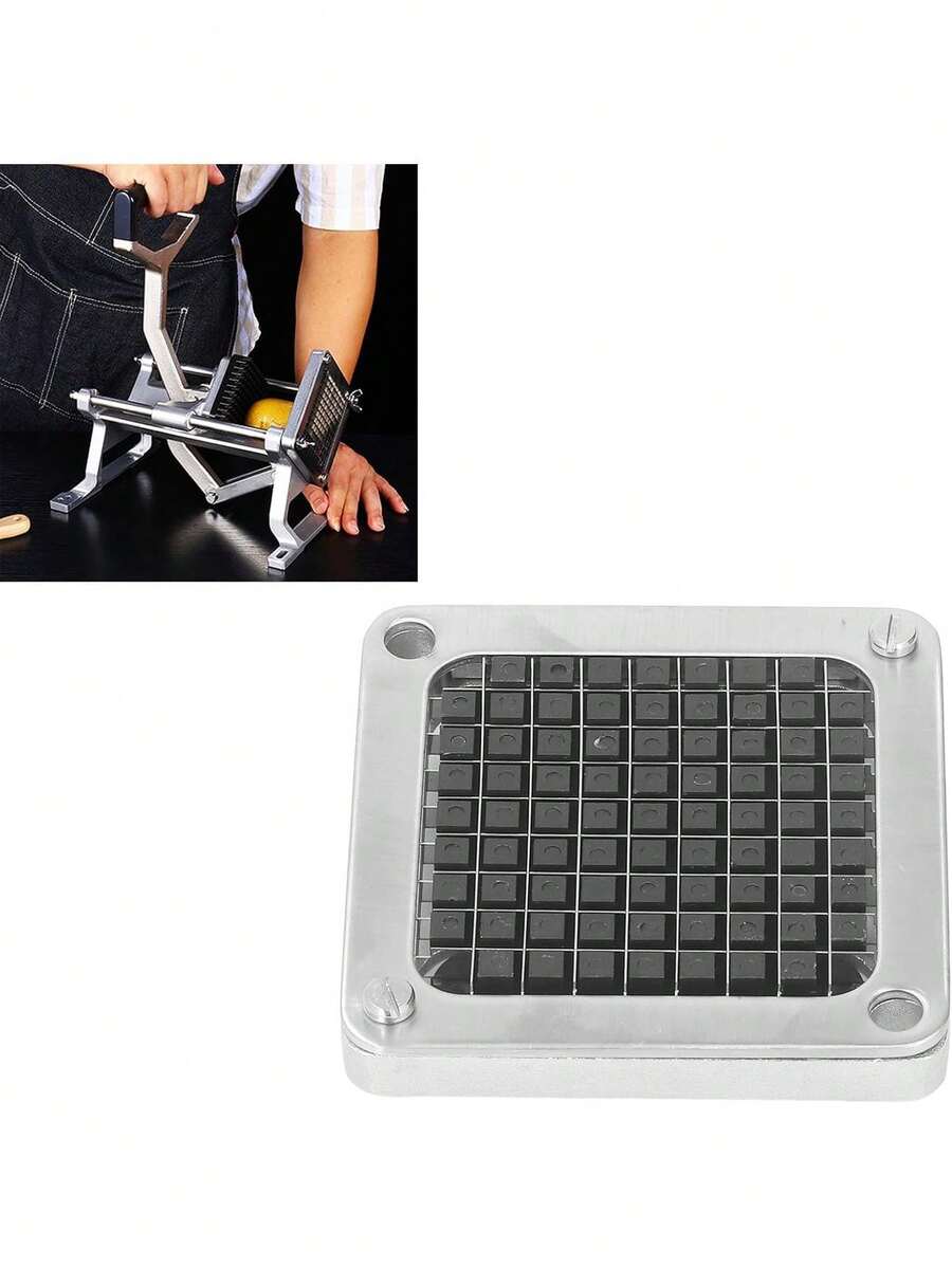 Cuchilla de Repuesto para Cortador de Patatas Fritas, Cuchilla Manual de Acero Inoxidable para Máquina Cortadora de Patatas, Cortadora Comercial de Verduras para Máquina (9mm),38264459 - Rosa Oxidada - Ver 1