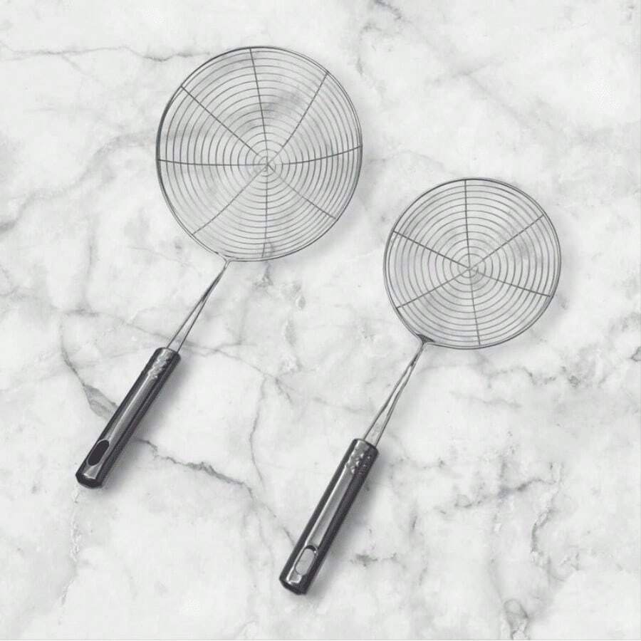 2Pc 14cm & 18cm Wire Skimmer Set - Stainless Steel - Por defecto - Ver 1