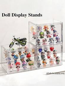 Blind Box Doll Display Stand, Waterproof Transparent Display Box, Detachable Acrylic Storage & Organization Box, Dust-Proof Display Cabinet, Multi-Functional Collectible Storage Box, Home Decor, Apartment Essential, Office, Hotel, Desktop Decor, Back To School, Holiday Essential (Doll Not Included) - Multicolor - View 10