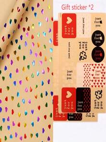 1卷3米长彩色波点圣诞礼品包装纸，包含粉色、蓝色、金色、绿色、紫色、红色和橙色，质地光滑，适用于生日、婚礼、圣诞派对装饰、手工制作——非常适合礼品包装、剪贴簿和节日DIY装饰 - 彩色 - 查看 19