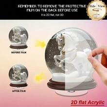 1个2D旋转雪球装饰品，配有优雅的白色骏马和球形穹顶，适合家庭/办公室室内/室外使用，坚固的黑色底座搭配金色马具，是冬季装饰的中心摆件。2D设计，底座可旋转，简约现代的美学风格，适合各种房间，引人入胜的旋转动作，是家居或办公室展示的完美之选，现代美学，旋转装饰 - 多彩 - 查看 3