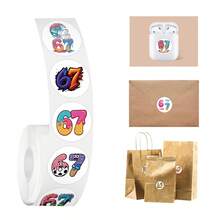 500PCS 67 Stickers Roll , Holiday Party Stickers, Adult Games Treats Classroom Crafts Favors Gifts Use Cups, Paper-Cut Window Decorations, Cars Laptop Water Bottle Cell Phone Skateboard Luggage - Multicolor - View 4