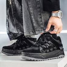 Giày thể thao vải bố Ins-Style - Giày casual unisex đa năng, thoáng khí, chống trơn trượt, bán chạy nhất xuyên biên giới - màu đen - Xem 4