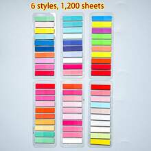 32pcs/Pack 6400 Sheets / 16pcs/Pack 3200 Sheets / 10pcs/Pack 2000 Sheets / 6pcs/Pack 1200 Sheets Sticky Notes, Index Tabs, Book Tabs, Memo Pads, Annotation Labels, Colorful Page Markers For Annotating Books, Documents, Organizing Notebooks - Multicolor - View 11