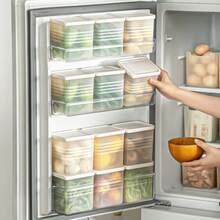 3 Pack Refrigerator Organizer Box With Lid Plastic Refrigerator Side Door Storage Containers Space-Saving Organizer Bins For Refrige Refrige Drawers For Fruit And Vegetable Clear S*3 - S(蓋子)-3個 - 查看 2
