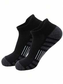 6 Pairs Men's Cushioned Ankle Socks, Sports Running Socks, Low-Cut Casual Socks, Unisex