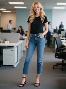 女士方头高跟凉鞋，性感露趾设计，可调节系带，夏季时尚高跟鞋 - 黑色 - 查看 10