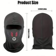 Winter Rider Warm Anti-Haze Balaclava Full Face Mask For Motorcycle Riding Cycling Ski Hood Cap Windproof Soft Outdoor Warm Bike Headwear JS3L - 黑色 - 查看 4