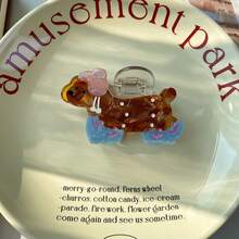 1pc New Cute Dog Acetate Hair Claw Clip, French Animal Hair Clip, Cartoon Adorable Hair Claw Clip For Ponytail, Hair Claw, Kawaii Cat Acetate Hair Clip, Personalized Cute Dog Acetate Hair Claw Clip, New Cute Border Collie Hair Claw, Cartoon Animal Hair Clip, Acetate Dog Hair Claw Clip, Bow Smile Happy Dog Hair Claw Clip, Animal Hair Accessories, Dopamine Delicate Hair Claw Clip, Acetate - Multicolor - View 3