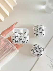 Bow-Knot Painted Transparent Bracelet Strap, Fashion Bluetooth Earphone Case Compatible With AirPod Case, Headphones, Pro 3 Case, Pro (2nd Generation), 3, Pro, 1/2, 4 Case Cover - Multicolor - View 8