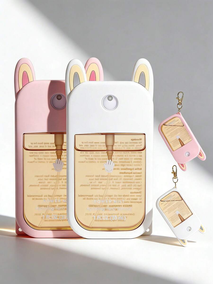 1pc Cute Silicone Protective Case, Compatible With Touchland Hand Sanitizer Spray (Fits 1 Fl Oz), Keychain Holder, Silicone Protective Cover For Power Mist And Glow Mist Hand Sanitizer Sprayers, 1 Fl Oz Capacity - one-size - View 1