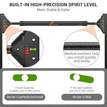 CYPNSportneer Barra de dominadas para puerta barra de barbilla sin tornillos marco de puerta barra de entrenamiento para empujar hacia arribaFashion - 221216384 - Ver 6