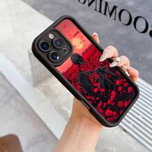 Funda de Teléfono con Patrón de Arte Misterioso de Silueta de Cráneo de Mar de Flor Roja, Serie de Escalera de Ojo de Cielo, Navidad|Navidad|Aniversario|Regalo de Moda para Cumpleaños, Agarre Cómodo, Funda Protectora Suave, Adecuada para Apple  17/17 Air/17 Pro/17 Pro Max/16/15/14/13/12/11 Series, Diseño Artístico, Regalo de Cumpleaños, Regalo de Vacaciones,  de Personalidad de Moda Simple y Divertida, Regalo de Vacaciones - Colores mixtos - Ver 7