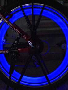 Bicycle Lights, Lights, Mountain Bike Lights, Willow Spoke Lights, Decorative Lights For Children's Bicycles, Warning Lights For Night Riding - Blue - View 6
