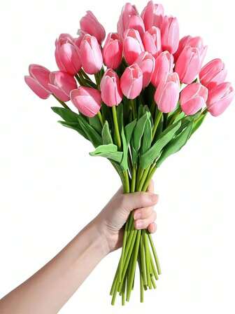 1/3/10/20 tallos Ramo artificial de tulipanes premium con textura realista, ideal para bodas, habitaciones, hogares, hoteles, fiestas, eventos, regalos del Día de San Valentín, Año Nuevo, cumpleaños, graduación