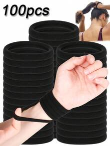 100条时尚简约高弹加厚发圈,适合日常使用和送礼。可用作发圈、马尾辫发带、头带和运动头带。适合女性和女孩,完美固定长发。也适合青少年。| 时尚发圈系列 | 耐用发圈(100/50/20/1条装可选) - 彩色 - 查看 2