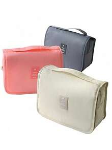1个加厚防水挂式洗漱包，适合旅行和商务出行，可用作洗漱包、旅行包、化妆品收纳包、沙滩包、度假必备品、学习用品、旅行必需品、宿舍浴室用品、返校用品等，女士适用。 - 彩色 - 查看 4