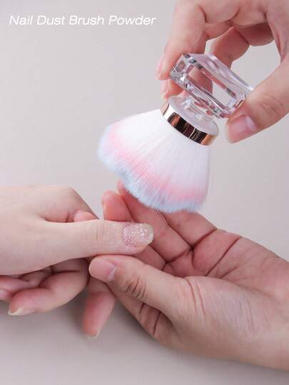 Cọ làm sạch bụi móng Powder Rose Design - Cọ lông mềm giúp loại bỏ hiệu quả bột acrylic và bột trang trí móng, dụng cụ làm móng không mùi thiết yếu cho salon và sử dụng tại nhà, dễ dàng vệ sinh.