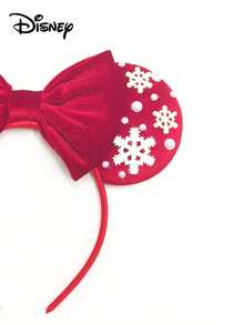 Disney 1件装米奇耳朵发箍，闪亮发箍，节日派对发箍，头饰，发箍，节日头饰，亮丽设计，发箍，闪亮蝴蝶结 - 彩色 - 查看 6