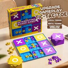 New Interactive Toy Chessboard Game, X-O Family Party Game, 2-Player Battle Mini Game, Enhancing Logic Thinking, Gift For Kids - Multicolor - View 1