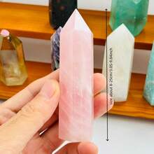 1 Stück natürlicher polierter hexagonaler Kristallprisma, Rosenquarz, Fluorit, Citrin, Dekorationsstein für Innenräume, Geschenk, Sammlung, Geschenk für Feiertage - Verschiedenfarbig - Übersicht 8