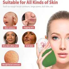 CYPNBandeja para cubitos de hielo faciales y set Gua Sha compuesto por una bandeja para cubitos de hielo a rayas una mini herramienta gua sha y una bolsa de almacenamiento negra para tratamientos faciales con hielo y gua sha. PurpleFashion - Marrón - Ver 8