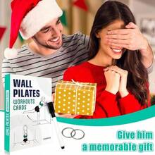 Wall Pilates Workouts Women - 58 Exercise Cards With Pilates Workout Postures Ncludes 4 - Week Challenge, 2 Rings Dry - Erase Easy Organization - Home, Gym Or Studio Green - Green - View 7