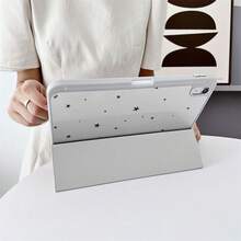 1pc Black & White Star Pattern Tablet Protective Case - Minimalist Dreamlike Design, Foldable Stand, Shock-Proof Protection, Pencil Slot, Suitable For 10.9/10.2/Air 5th Gen/Pro 11/10th Gen/9.7/Air 2/ (7th Gen)/ (8th Gen)/ Air 4/5/ Pro 11/ 10th Gen 10.9" (2022) Smart Cover - Multicolor - View 5