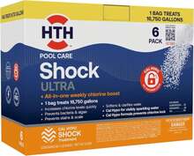 HTH 52036R Pool Care Shock Advanced, Swimming Pool Chemical - Cal Hypo Formula, Prevents Bacteria &Amp; Algae, Restores Crystal Clear Water - Shock Treatment, (6 Pack) - ColorB - 查看 1