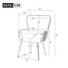 Dining Chairs - Grey+Silver - View 3