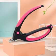 Stainless Steel Manicure Nail Scissors, Curved Nail Clipper, Nail Cutter, U-Shaped Nail Clipper, French Nail Pliers, Manicure Tools - Purple - View 6
