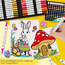 Acrylic Paint Markers 80 Colors Dual Tip With Fine Tip And Brush Tip Acrylic Paint Pens For Stone Wood Canvas Metal Ceramic Fabric Calligraphy Rock Painting DIY Crafts Art Plies Kit - 80 Colours - View 7