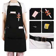 CYPN2 Packs delantales de cocina para hombres y mujeres delantal de cocina con peto ajustable y bolsillos delantales de cocina unisex para asar a la parrilla pintarFashion - 221233658 - Ver 5