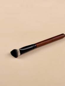 Concealer Brush 1pc,Triangle Highlight Brush& Shadow Brush,Wooden,Professional,Cute,Makeup Brush,Cosmetic Brush,Face Brush,Gift For Women - Brown - View 6