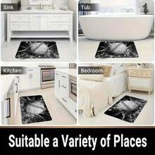 1pc 2D Flat Modern Style Rug Carpet Doormat, A Black And White  Painting In The Styl, For Bedroom Living Room Home Kitchen Decor Indoor Holiday Decoration, Autumn And Summer Decoration, Halloween Thanksgiving Day Christmas - Multicolor - View 5