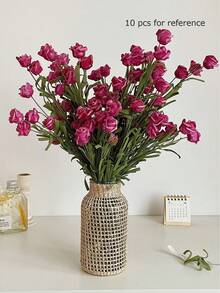 Artificial Rose Flowers, Faux Flowers, Home Decor, Valentine's Day, Birthday Gift, Graduation Gift 1pc/3pcs/5pcs - Hot Pink - View 6