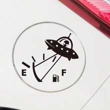 Alien Balloon Car Gas Tank Sticker | Vinyl Decal Sticker For Car Fuel Tank Door Decoration, Self-Adhesive - A - View 1