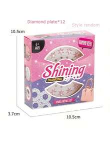 1 Set de máquina de pegatinas de strass con lazo, incluye 22 formas y colores aleatorios de pegatinas de strass, diseñado para niñas. Máquina de pegatinas de diamantes DIY, esquema de color rosa, sirve tanto como un juguete como una decoración de escritorio elegante. Juguete manualidad DIY para niños, fabricante de pegatinas intelectual y creativo para niñas, regalo de juguete artesanal educativo para cumpleaños, despedida de soltera DIY, juguete de inteligencia interactiva entre padres e hijos adecuado como recuerdo de fiesta - Multicolor - Ver 15