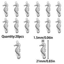 20pcs Stainless Steel Hollow Ocean Creature Pendants, For DIY Craft Accessories, Friendship Gifts, Home Decor, Small Item Decoration - DIY - View 19