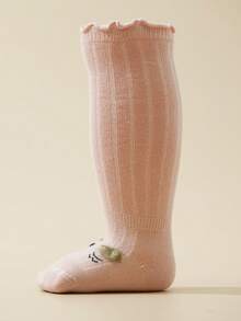 2双随机荷叶边短袜，可爱卡通百搭返校袜，防蚊虫 - 彩色 - 查看 7