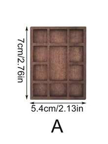 Mini Jewelry Stand, DIY Crystal Rack, Dollhouse Mini Decor, Multi-Layer Wooden Jewelry Display Tray, Ring Holder, Home Decor, Birthday Gift, Jewelry Storage - Multicolor - View 2