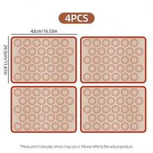 [1/2/4pcs Heat Resistant Silicone Baking Mats, Help You Easily Make Macarons With Consistent Size. Material For Direct Food Contact, Non-Stick And Easy To Clean, Ideal Assistant For Making Professional Desserts, Cookies And Other Delicacies.] - - - View 14