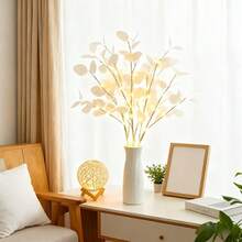 1pc/2pcs Apple Leaf Branch Lamp With 30 LED Artificial Tree Lights, Suitable For Bedroom Headboard Decor, Tabletop Decor, Wedding, Party, Thanksgiving, Christmas, Valentine's Day And Back To School Home & Office Decoration - White - View 2