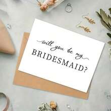 Will You Be My Bridesmaid? Bridesmaid Proposal, Bridesmaid Gift Card, Thank You Card, Birthday Gift, Card, Creative Items, Gift Card - Multicolor - View 3