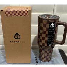 Botella de agua Traveler de 32 Oz/40 Oz con asa y pajita abatible - Cabe en el portavasos, vaso aislado a prueba de fugas de acero inoxidable y base de goma - Regalos para mujeres y hombres - Multicolor - Ver 23
