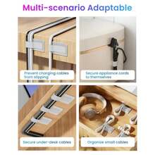 Cable Organizer And Bundler, Household Cable Management Hook And Loop, Reusable Cable Tie.